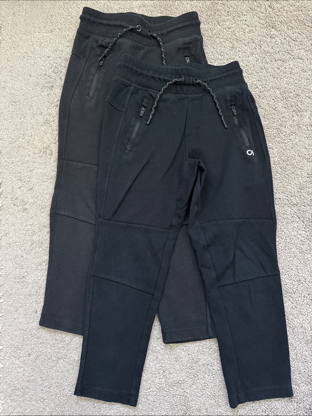 Lot of 2 Gap Fit Kids Tech Jogger Pants Black S 6-7